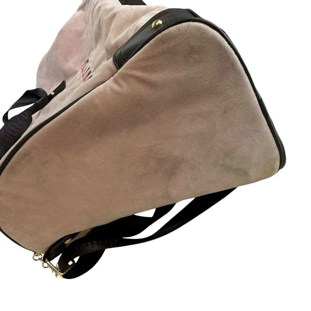 Juicy Couture pink and brown travel bag